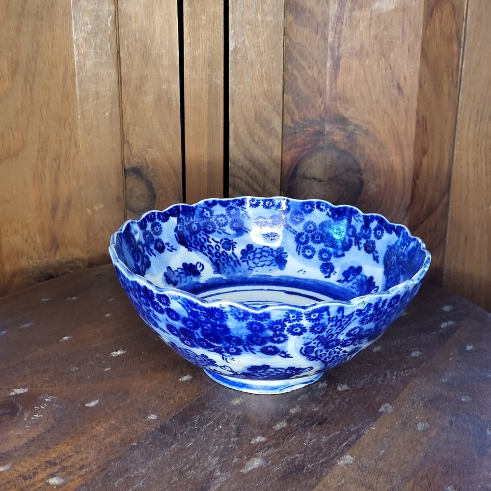 Blue Floral Ceramic Bowl - Picture 12 of 12